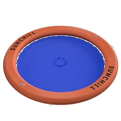AquaHaven Inflatable Water Hammock - Orange and Blue